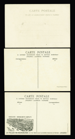 2 CP scènes parisiennes (nos forains - une représentation au théatre guignol) et 2 CP petits métiers parisiens Laas et Pécaud (le marchand de cresson - le réparateur de porcelaine). TB