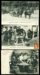 5 bonnes CP dont Le Vernet la Varenne - un courrier postal dans les neiges. TB