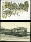 3 CP : fête aérostatique de la varenne, le départ (1908) - CP couleurs "souvenir de Paris" OBL 1897 - tramway corbillard de Vincennes. TB