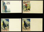 8 cartes postales en couleurs de la série Cinos : Cabaret des Quat'z'arts - Bal du Moulin Rouge - H.Fragson parisiana concert (2) -La Goulue - Au joyeux Moulin Rouge - Casino de Paris (2 diff). TB