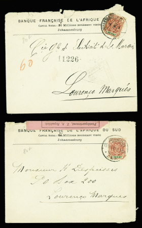 4 lettres d'Afrique du Sud pour Lorenço Marques avec censures  (1899 - 1902). TB