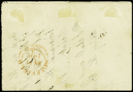 N°1 1p noir sur lettre de Londres pour Sheffield (18.5.1841). TB