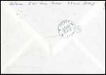 5 plis toutes époques dont ambulant d'essai octogonal "Le Havre à Paris 1°F" (1865) et lettre de Paris pour le SP 91598 (Pacifique 1983) avec étiquette "Courrier retardé pour cause d'incident météorologique". TB