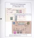 Collection de 60 pages dans reliure Safe noir : la reprise des relations aériennes françaises 1944 - 1945 dont Saumur - La Réunion (20.5.45) avec vignette tricolore. TB