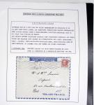 Collection de 60 pages dans reliure Safe noir : la reprise des relations aériennes françaises 1944 - 1945 dont Saumur - La Réunion (20.5.45) avec vignette tricolore. TB
