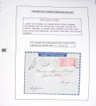 Collection de 60 pages dans reliure Safe noir : la reprise des relations aériennes françaises 1944 - 1945 dont Saumur - La Réunion (20.5.45) avec vignette tricolore. TB