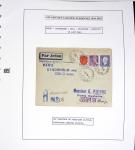 Collection de 60 pages dans reliure Safe noir : la reprise des relations aériennes françaises 1944 - 1945 dont Saumur - La Réunion (20.5.45) avec vignette tricolore. TB