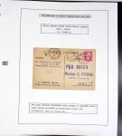 Collection de 60 pages dans reliure Safe noir : la reprise des relations aériennes françaises 1944 - 1945 dont Saumur - La Réunion (20.5.45) avec vignette tricolore. TB