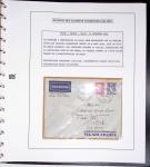 Collection de 60 pages dans reliure Safe noir : la reprise des relations aériennes françaises 1944 - 1945 dont Saumur - La Réunion (20.5.45) avec vignette tricolore. TB