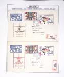 Collection de 60 pages sur le Tupolev 144, rival du Concorde (1968 - 1998) : timbres, entiers postaux, blocs feuillets. Un lot rarement proposé en vente