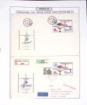 Collection de 60 pages sur le Tupolev 144, rival du Concorde (1968 - 1998) : timbres, entiers postaux, blocs feuillets. Un lot rarement proposé en vente
