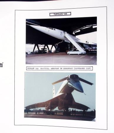 Collection de 60 pages sur le Tupolev 144, rival du Concorde (1968 - 1998) : timbres, entiers postaux, blocs feuillets. Un lot rarement proposé en vente