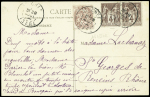 7 lettres avec AFF composés Sage-Blanc, Sage-Semeuse et Sage-Pasteur. TB