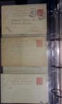 Lot de 77 entiers cartes postales 10c Mouchon et 10c Mouchon retouché avec illustrations dessinées ou peintes à la main. TB