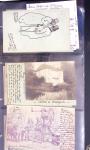 Lot de 77 entiers cartes postales 10c Mouchon et 10c Mouchon retouché avec illustrations dessinées ou peintes à la main. TB