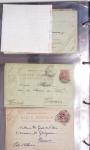 Lot de 77 entiers cartes postales 10c Mouchon et 10c Mouchon retouché avec illustrations dessinées ou peintes à la main. TB