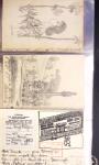 Album noir contenant 160 entiers cartes postales étrangères avec illustrations dessinées ou peintes à la main dont Autriche (10) - Allemagne (63) - Sarre (1) - Suisse (24) - Belgique (9) - Portugal (3) - Danemark (1)