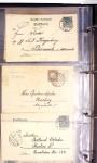 Album noir contenant 160 entiers cartes postales étrangères avec illustrations dessinées ou peintes à la main dont Autriche (10) - Allemagne (63) - Sarre (1) - Suisse (24) - Belgique (9) - Portugal (3) - Danemark (1)