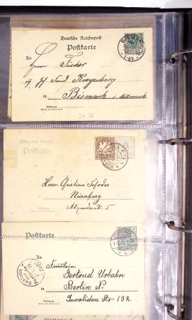 Album noir contenant 160 entiers cartes postales étrangères avec illustrations dessinées ou peintes à la main dont Autriche (10) - Allemagne (63) - Sarre (1) - Suisse (24) - Belgique (9) - Portugal (3) - Danemark (1)