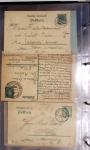 Album noir contenant 160 entiers cartes postales étrangères avec illustrations dessinées ou peintes à la main dont Autriche (10) - Allemagne (63) - Sarre (1) - Suisse (24) - Belgique (9) - Portugal (3) - Danemark (1)