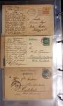 Album noir contenant 160 entiers cartes postales étrangères avec illustrations dessinées ou peintes à la main dont Autriche (10) - Allemagne (63) - Sarre (1) - Suisse (24) - Belgique (9) - Portugal (3) - Danemark (1)