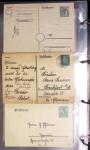 Album noir contenant 160 entiers cartes postales étrangères avec illustrations dessinées ou peintes à la main dont Autriche (10) - Allemagne (63) - Sarre (1) - Suisse (24) - Belgique (9) - Portugal (3) - Danemark (1)