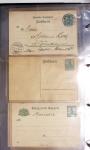 Album noir contenant 160 entiers cartes postales étrangères avec illustrations dessinées ou peintes à la main dont Autriche (10) - Allemagne (63) - Sarre (1) - Suisse (24) - Belgique (9) - Portugal (3) - Danemark (1)