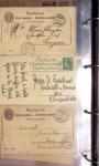 Album noir contenant 160 entiers cartes postales étrangères avec illustrations dessinées ou peintes à la main dont Autriche (10) - Allemagne (63) - Sarre (1) - Suisse (24) - Belgique (9) - Portugal (3) - Danemark (1)