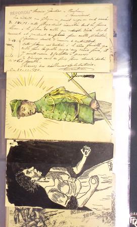 Album noir contenant 160 entiers cartes postales étrangères avec illustrations dessinées ou peintes à la main dont Autriche (10) - Allemagne (63) - Sarre (1) - Suisse (24) - Belgique (9) - Portugal (3) - Danemark (1)