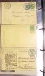 Album noir contenant 160 entiers cartes postales étrangères avec illustrations dessinées ou peintes à la main dont Autriche (10) - Allemagne (63) - Sarre (1) - Suisse (24) - Belgique (9) - Portugal (3) - Danemark (1)