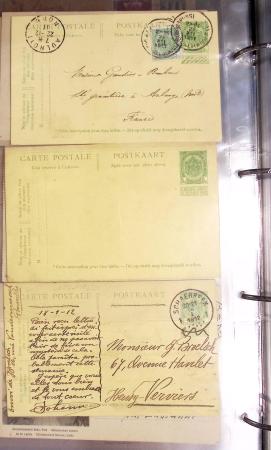 Album noir contenant 160 entiers cartes postales étrangères avec illustrations dessinées ou peintes à la main dont Autriche (10) - Allemagne (63) - Sarre (1) - Suisse (24) - Belgique (9) - Portugal (3) - Danemark (1)