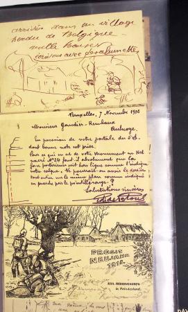 Album noir contenant 160 entiers cartes postales étrangères avec illustrations dessinées ou peintes à la main dont Autriche (10) - Allemagne (63) - Sarre (1) - Suisse (24) - Belgique (9) - Portugal (3) - Danemark (1)