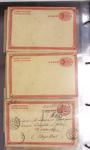 Album noir contenant 160 entiers cartes postales étrangères avec illustrations dessinées ou peintes à la main dont Autriche (10) - Allemagne (63) - Sarre (1) - Suisse (24) - Belgique (9) - Portugal (3) - Danemark (1)