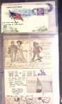 Album noir contenant 160 entiers cartes postales étrangères avec illustrations dessinées ou peintes à la main dont Autriche (10) - Allemagne (63) - Sarre (1) - Suisse (24) - Belgique (9) - Portugal (3) - Danemark (1)