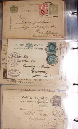 Album noir contenant 160 entiers cartes postales étrangères avec illustrations dessinées ou peintes à la main dont Autriche (10) - Allemagne (63) - Sarre (1) - Suisse (24) - Belgique (9) - Portugal (3) - Danemark (1)