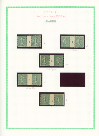 N°130 : lot de 10 paires millésimes 3 (4) - 4 - 5 (3)