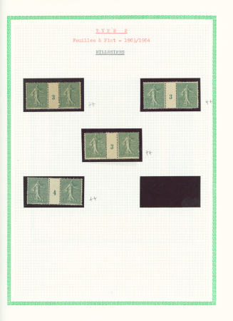 N°130, type 2, 4 paires interpanneau millésime 3, neuf