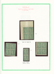 N°130 type 4 de feuille à plat, 3 blocs de 4 sur papier blanc et 1 bloc de 6 sur papier GC + divers . TB