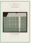 N°130 type 4 tirages à plat sur papier X : 2 paires millésime 7 et 1 bloc de 28 haut de feuille millésime 7. rare et Tb