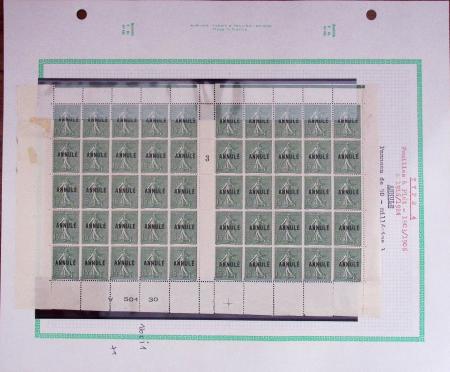 N°130 CI1, bloc de 50 interpanneau millésime 3, neuf