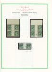 Préo n°45 bel ensemble sur 5 feuilles d'album dont millésimes 1 (2), 2, 3, 4 et panneau de 50 millésime 2. TB