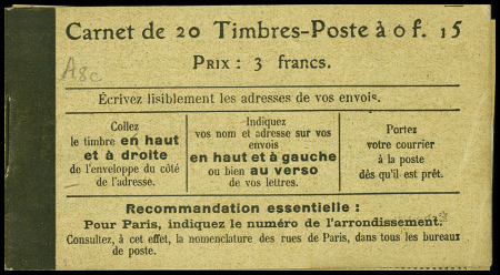 N°130-C5, taxes révisées 12 aout 1919, avec son agrafe,