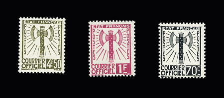 N°5+6+11, les 3 plus fortes valeurs de la série Francisque, neufs **, TB
