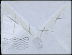 23.3.1939 Nouvelle-Calédonie - France. Lettre AFF Nouvelle-Calédonie n°158 + 159 + 170 avec surcharge renversée sur lettre pour Paris (Muller n°14). TB