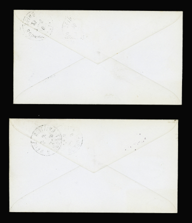 7.5.1925 Le Bourget - Bruxelles. 4 lettres recommandées avec vignette de la journée philatélique d'aviation du Bourget avec vignettes orange - bleu - sépia et violet. TB
