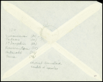 4.8.1936 Nossi-Be Tananarive lettre AFF Madagascar n°88a avec signature du pilote Bouchard et CAD d'escales au recto de Fort Dauphin, Tulear, Antsirabe, Fianarantsoa, Tananarive (M88a) . TB