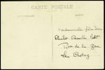 N°137 OBL convoyeur ligne "Boulogne sur Mer à Amiens sur carte postale représentant les Frères Caudron avec signature "Caudron". TB