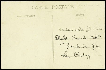 N°137 OBL convoyeur ligne "Boulogne sur Mer à Amiens sur carte postale représentant les Frères Caudron avec signature "Caudron". TB
