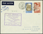 22.11.37 Bamako - Dakar par voyage d'essai Air France, étape Kayes - Dakar avec signature du pilote Delpech (M29 - Soudan). TB