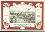 Carte postale spéciale du meeting de Vichy avec vignette OBL hex "Vichy aviation Allier" (4 sept 32) et signature du pilote Delmotte. TB